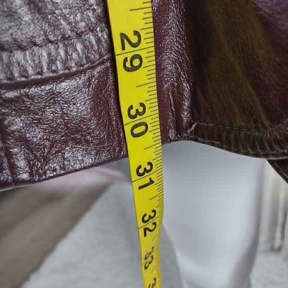 General Leather Women's Two Button Chocolate Leather Coat Jacket Size 24.5 - Picture 4 of 13